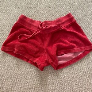 Red Hardtail Shorts